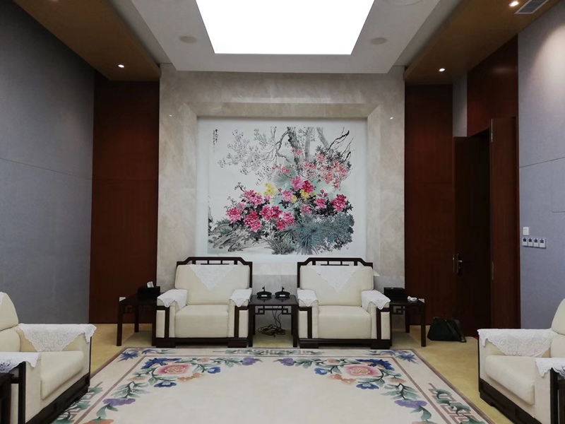 书画名家张辉为集团公司定制创作大型书画作品插图2八斗苑