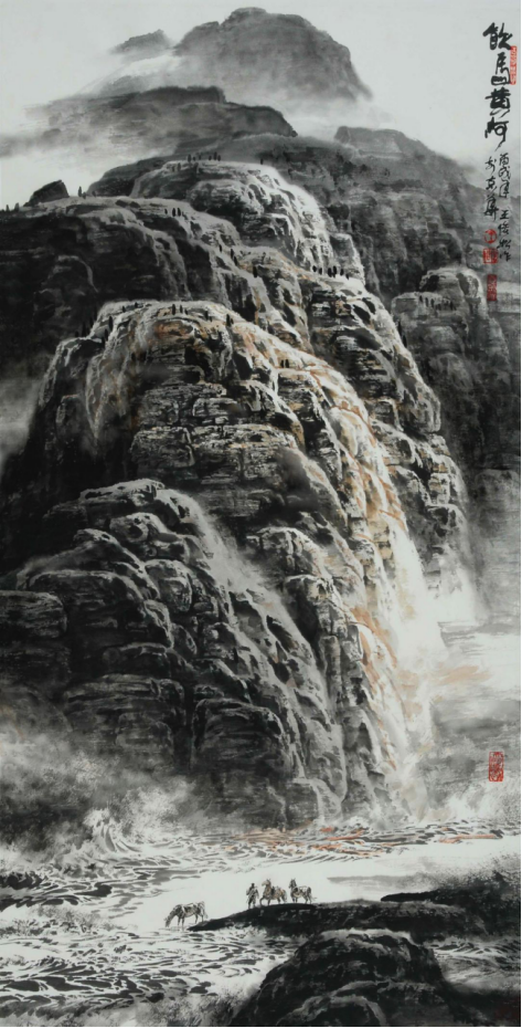 为国家画中堂的著名画家王俊松《黄河万里图》插图6题字网