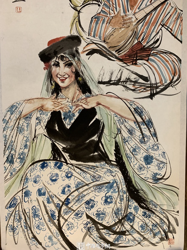 重磅收藏-现代著名画家黄胄先生【新疆维族舞】插图2