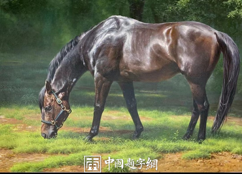 朝鲜油画收藏 朝鲜大使馆藏品人民艺术家【奔马】插图2