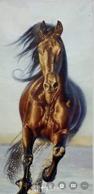 朝鲜油画收藏 朝鲜大使馆藏品人民艺术家【奔马】插图4