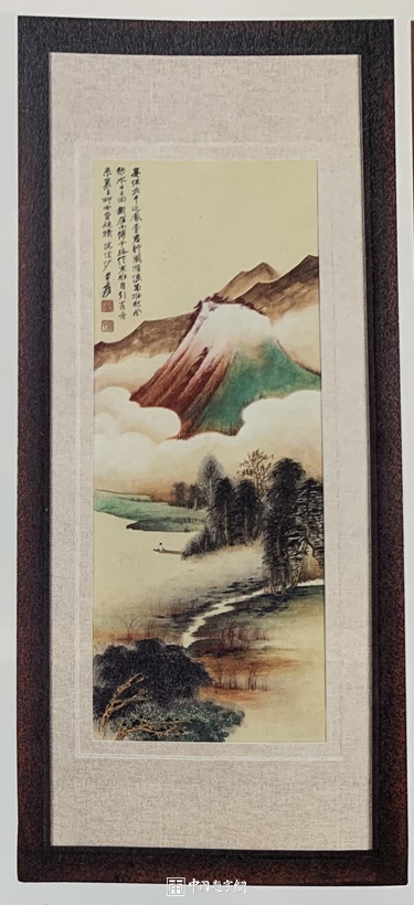 著名书画家张大千青绿山水精品国画【妾住长干近凤台】