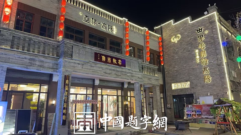 著名书法家张铜彦为河北保定高阳县街市题写牌匾插图1八斗苑