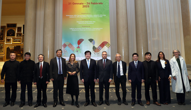 中国当代美术作品展览在意大利罗马开幕