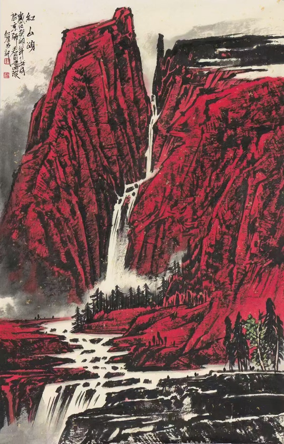 书画名家郭红星精品山水画定制收藏【红山颂3】插图1