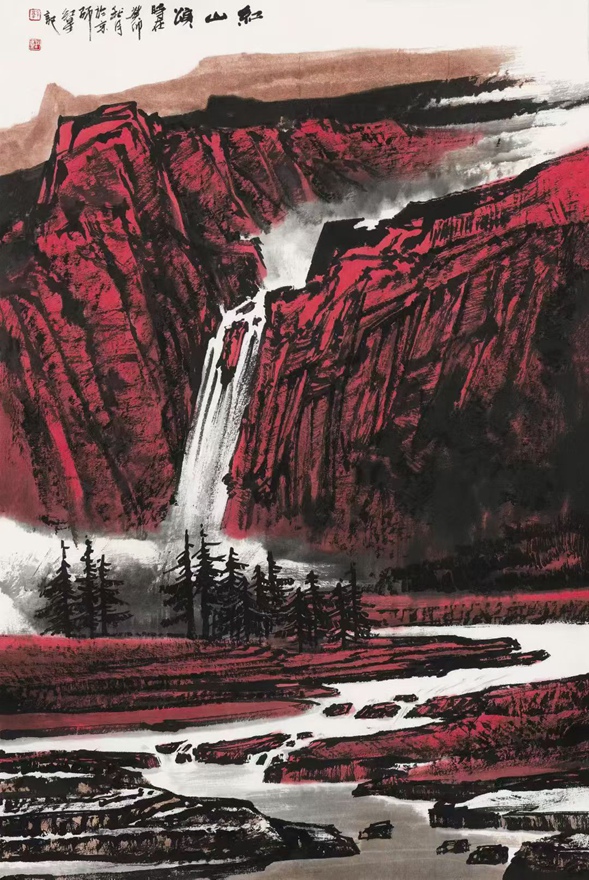 书画名家郭红星精品山水画定制收藏【红山颂3】插图2