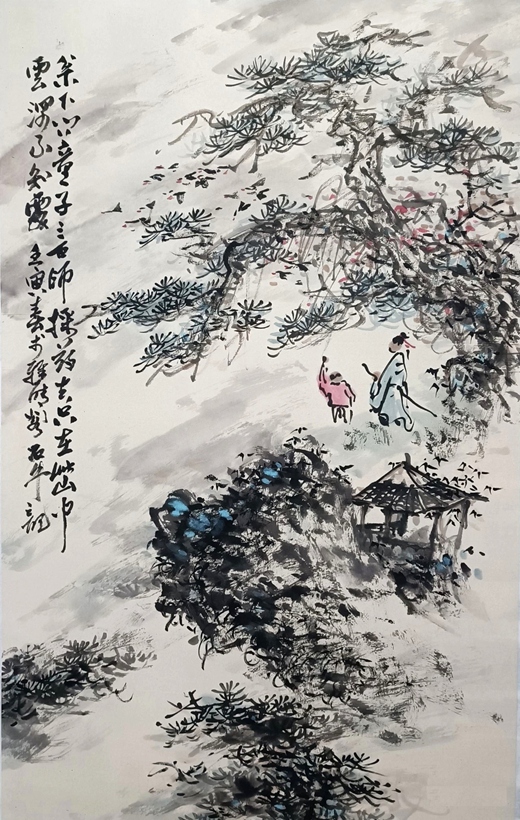 书画名家杨哲三精品山水画定制收藏【寻隐者不遇】插图1
