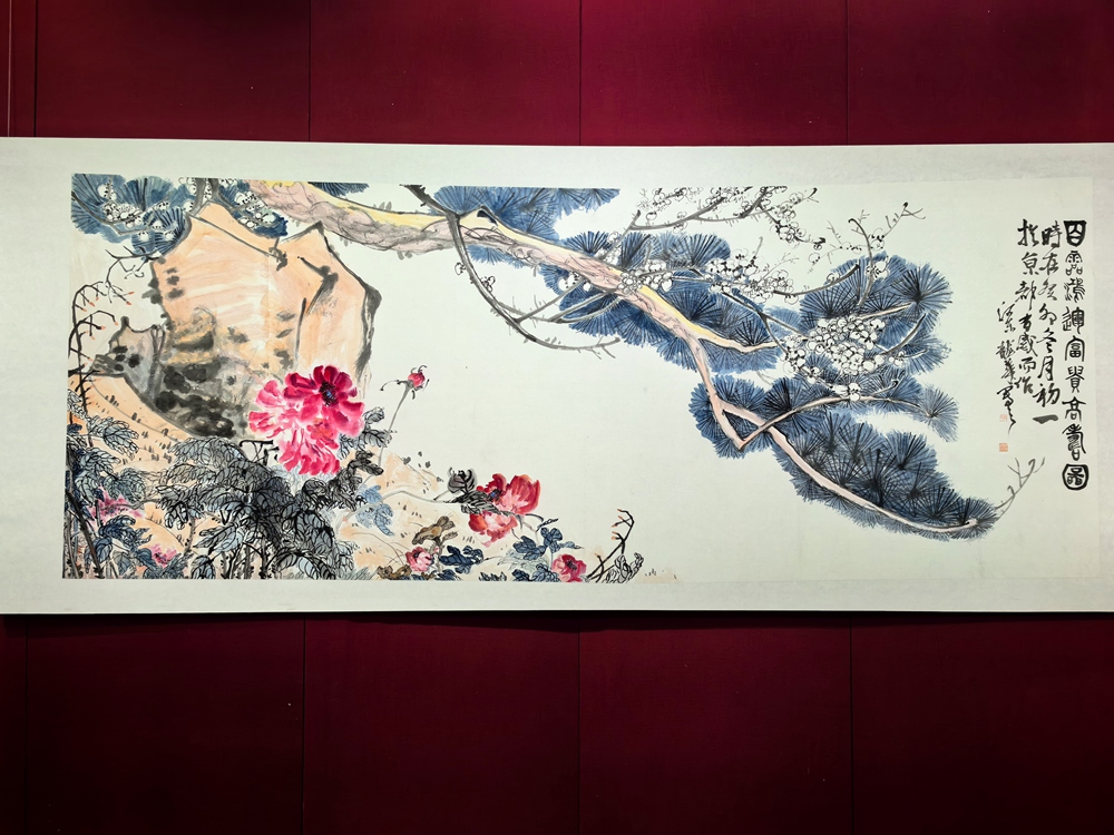 著名书画家令狐伟鹏精品书画定制收藏【 鸿运富贵图】插图1