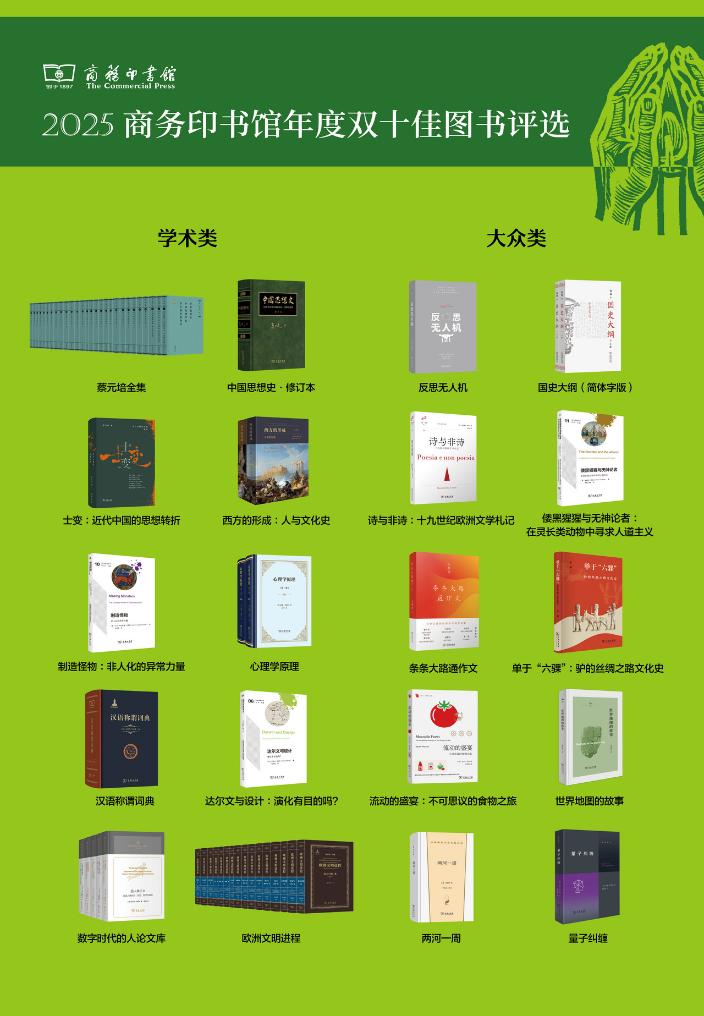 2025商务印书馆年度双十佳图书发布