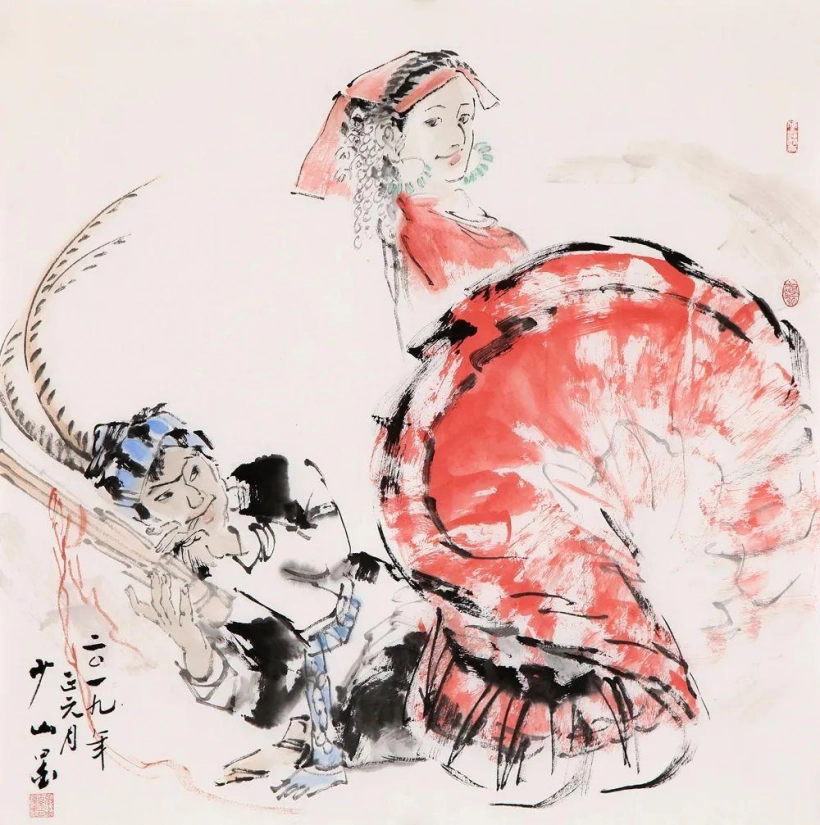 张少山先生国画作品赏读-当与山水共知音插图2