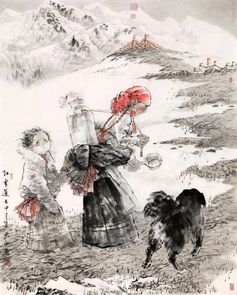 张少山先生国画作品赏读-当与山水共知音插图3