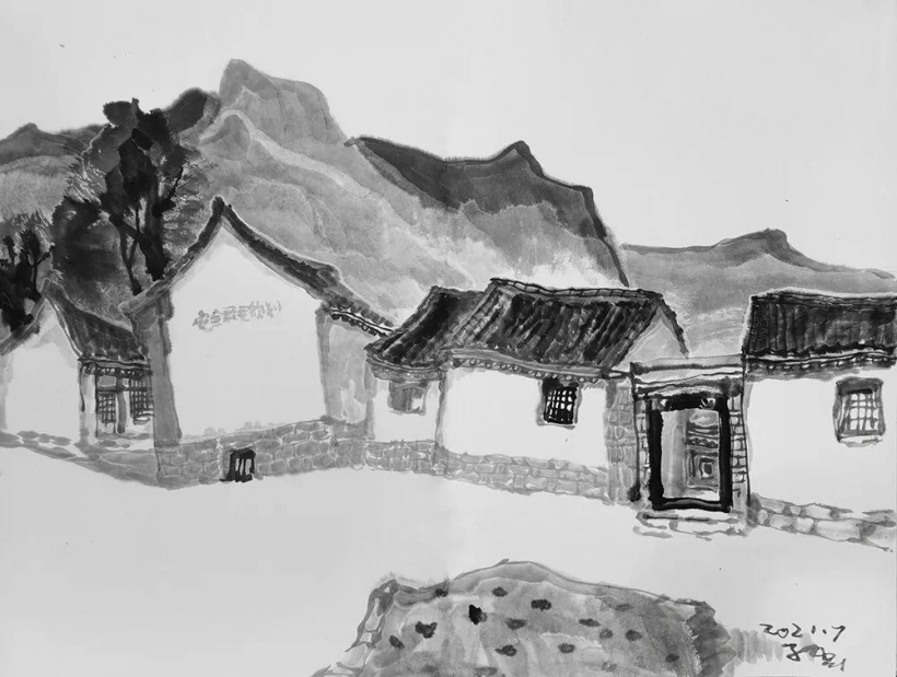 周鹤龄水墨山水画欣赏-丹青追梦 水墨本色插图1