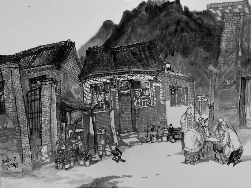 周鹤龄水墨山水画欣赏-丹青追梦 水墨本色插图4