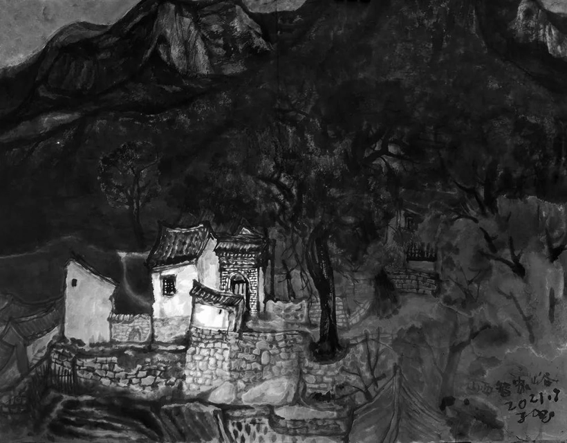 周鹤龄水墨山水画欣赏-丹青追梦 水墨本色插图6