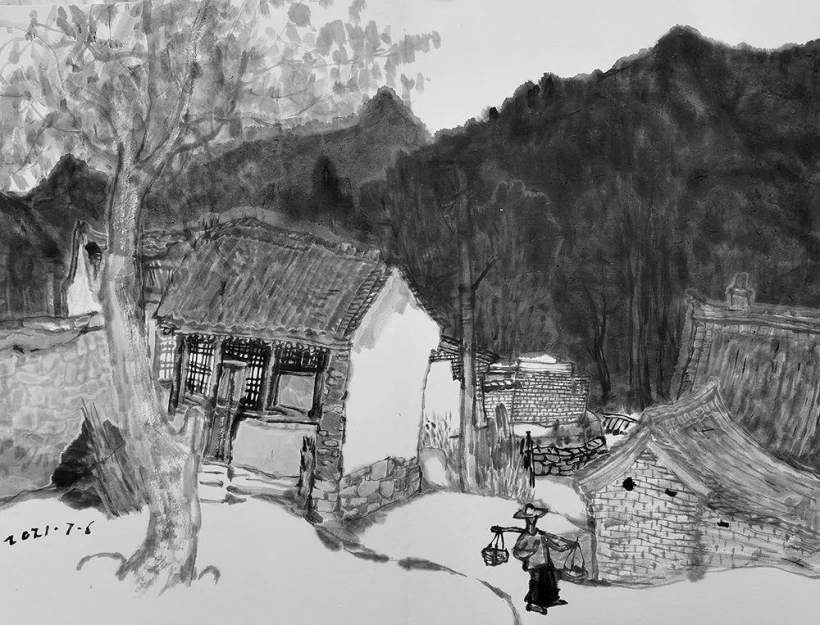 周鹤龄水墨山水画欣赏-丹青追梦 水墨本色插图8