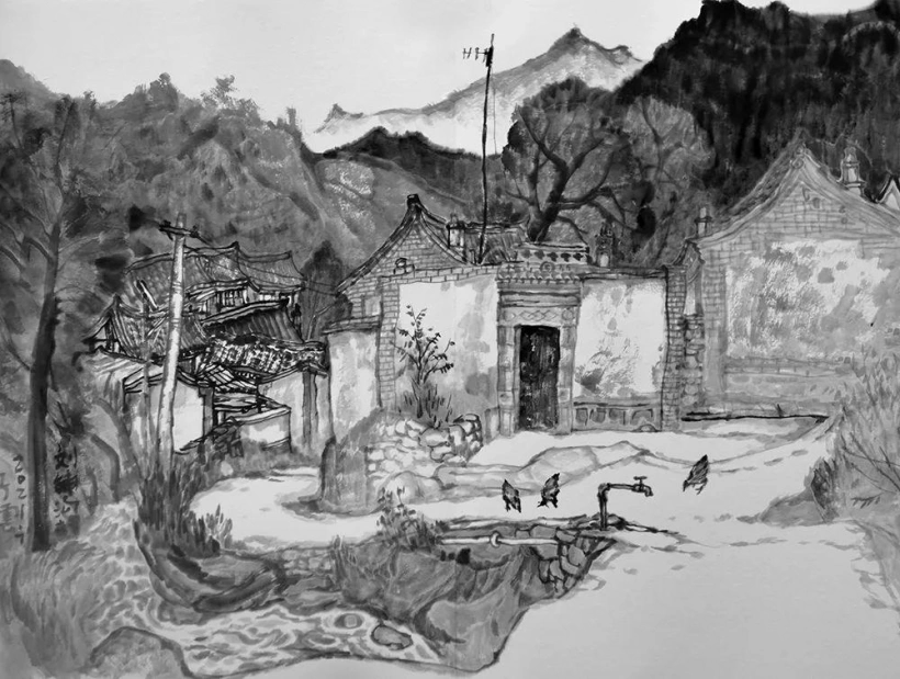 周鹤龄水墨山水画欣赏-丹青追梦 水墨本色插图9