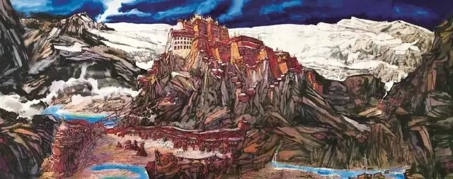 陆天宁国画艺术欣赏-八载西藏情，高原山水魂插图2