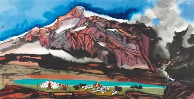 陆天宁国画艺术欣赏-八载西藏情，高原山水魂插图5