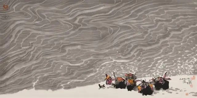 陆天宁国画艺术欣赏-八载西藏情，高原山水魂插图14