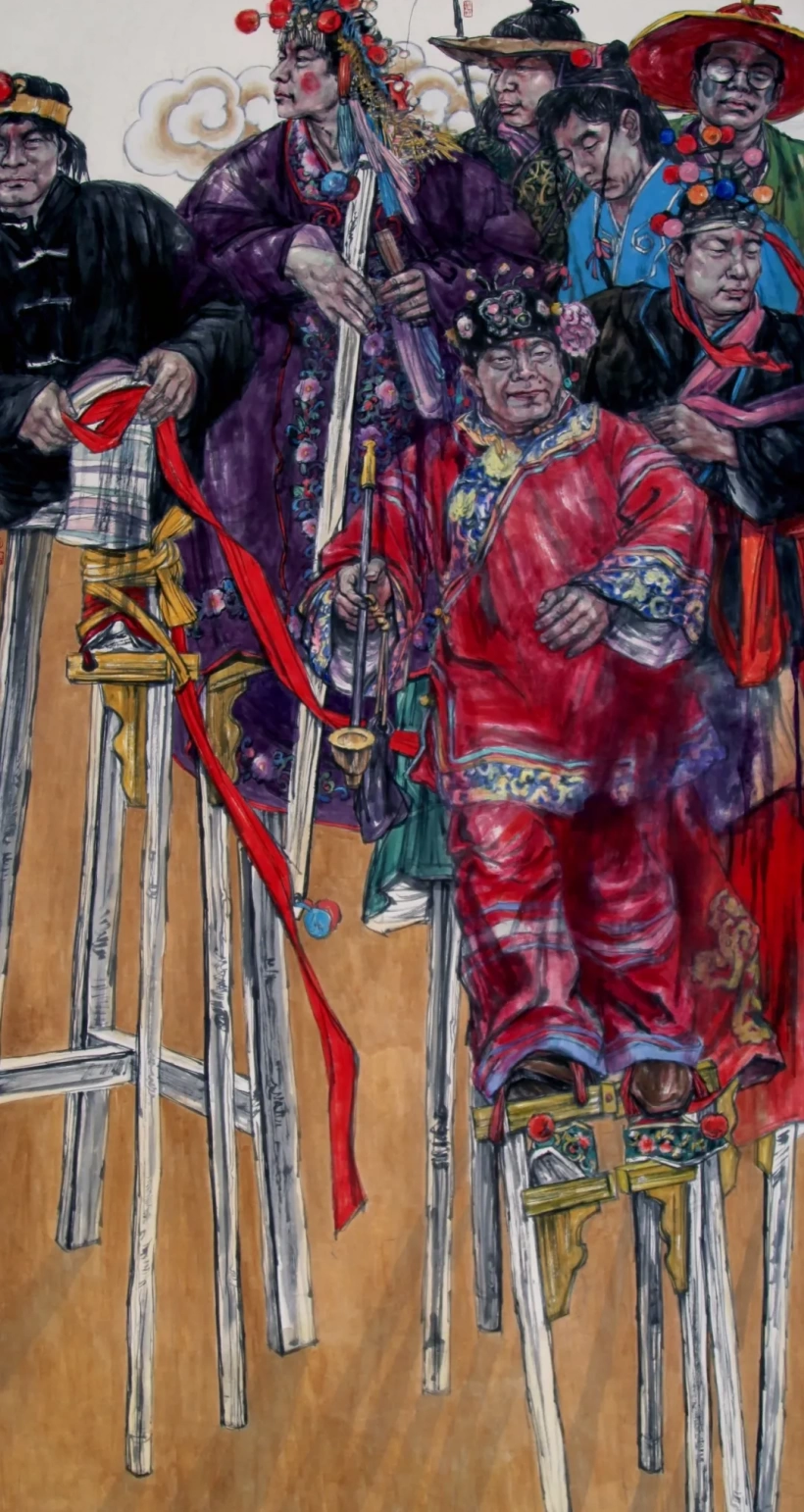 张建豹少数民族人物画作欣赏插图8