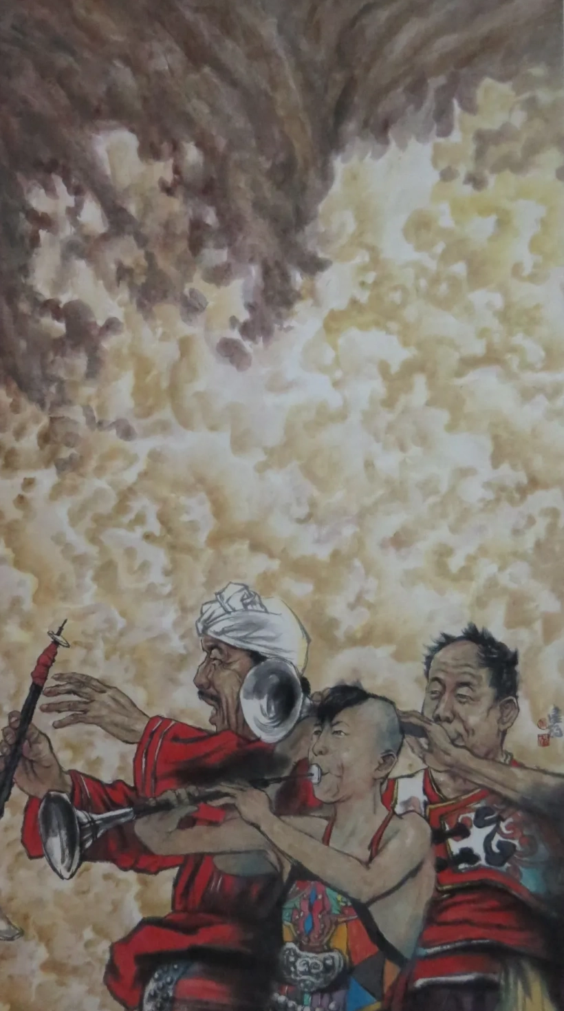 张建豹少数民族人物画作欣赏插图9