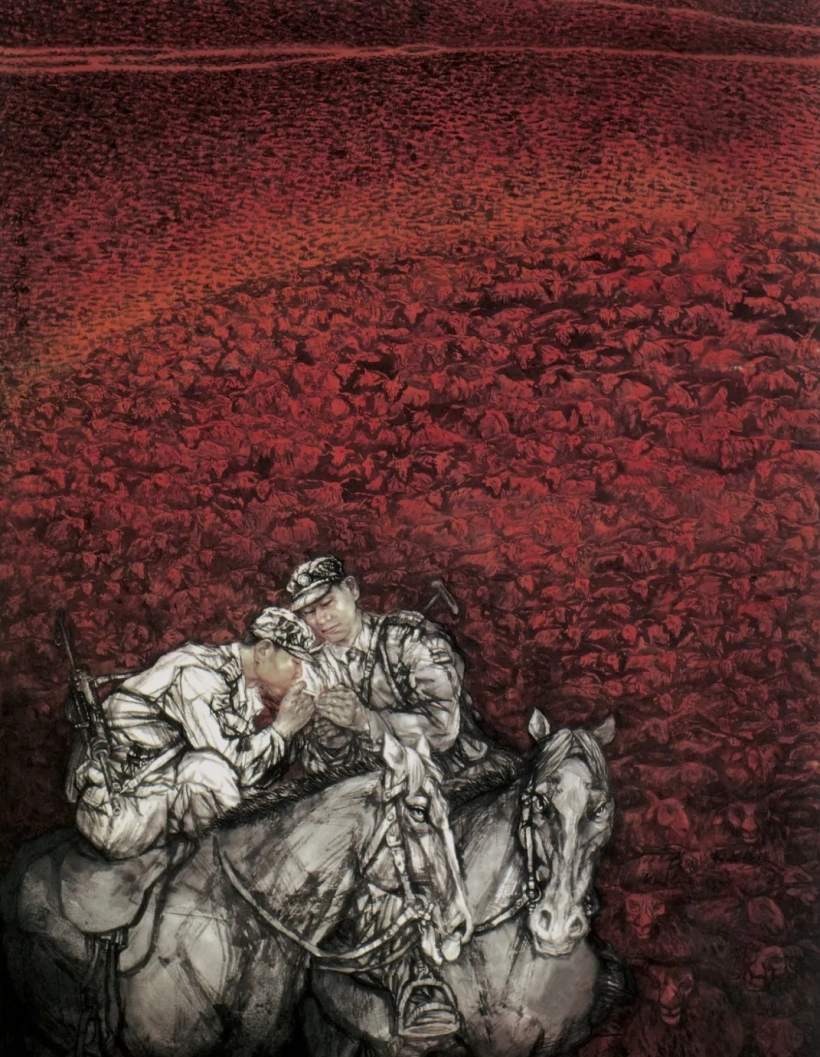 张建豹少数民族人物画作欣赏插图10