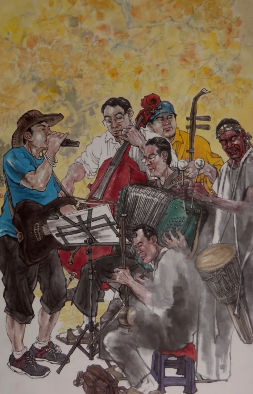 张建豹少数民族人物画作欣赏插图11