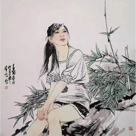 尚奎元工笔人物画艺术作品欣赏定制插图5