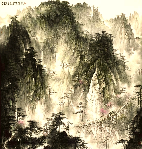 周逢俊的山水画：磅礴大气，震撼人心插图1