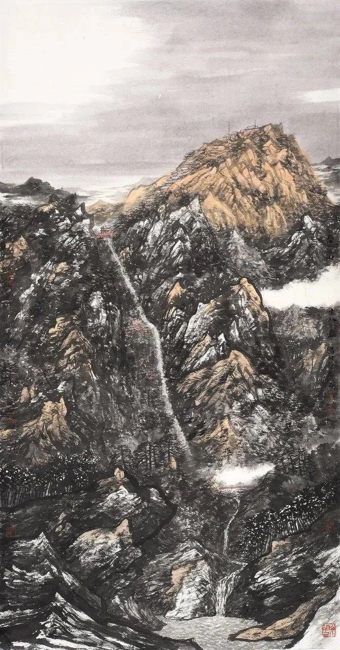 赵青仲山水画艺术作品欣赏-意在画外插图1
