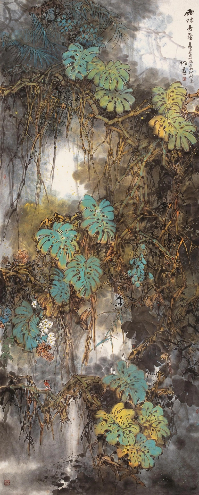 赵占东国画-传统笔墨和色彩的融合，把中国花鸟画的唯美推向极致插图2