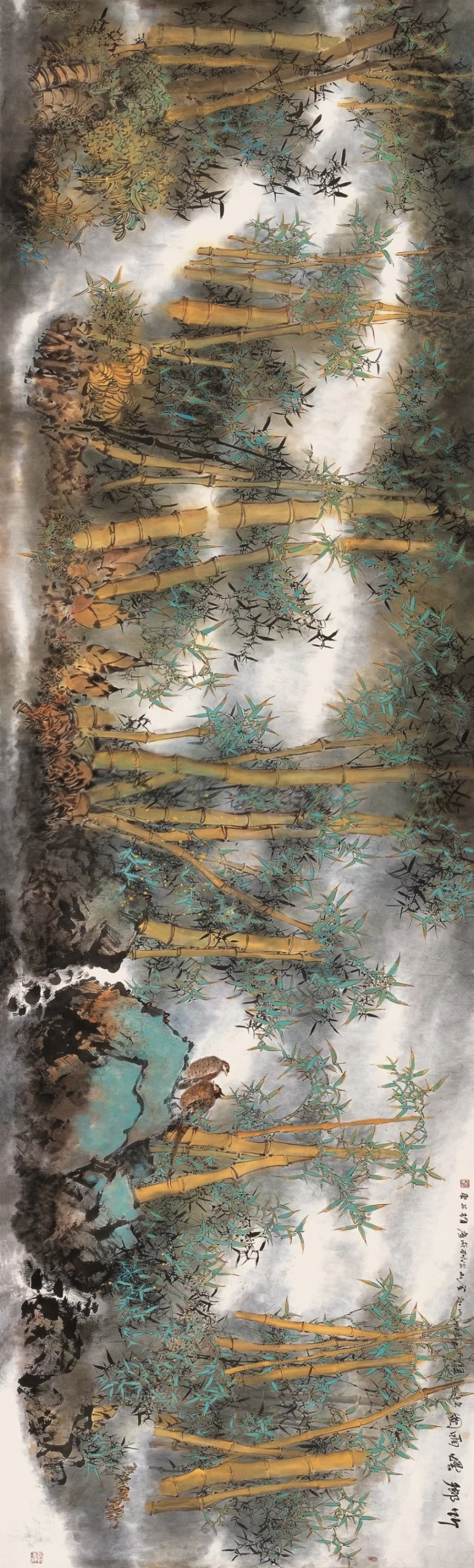 赵占东国画-传统笔墨和色彩的融合，把中国花鸟画的唯美推向极致插图3