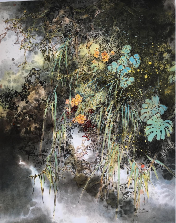 赵占东国画-传统笔墨和色彩的融合，把中国花鸟画的唯美推向极致插图4