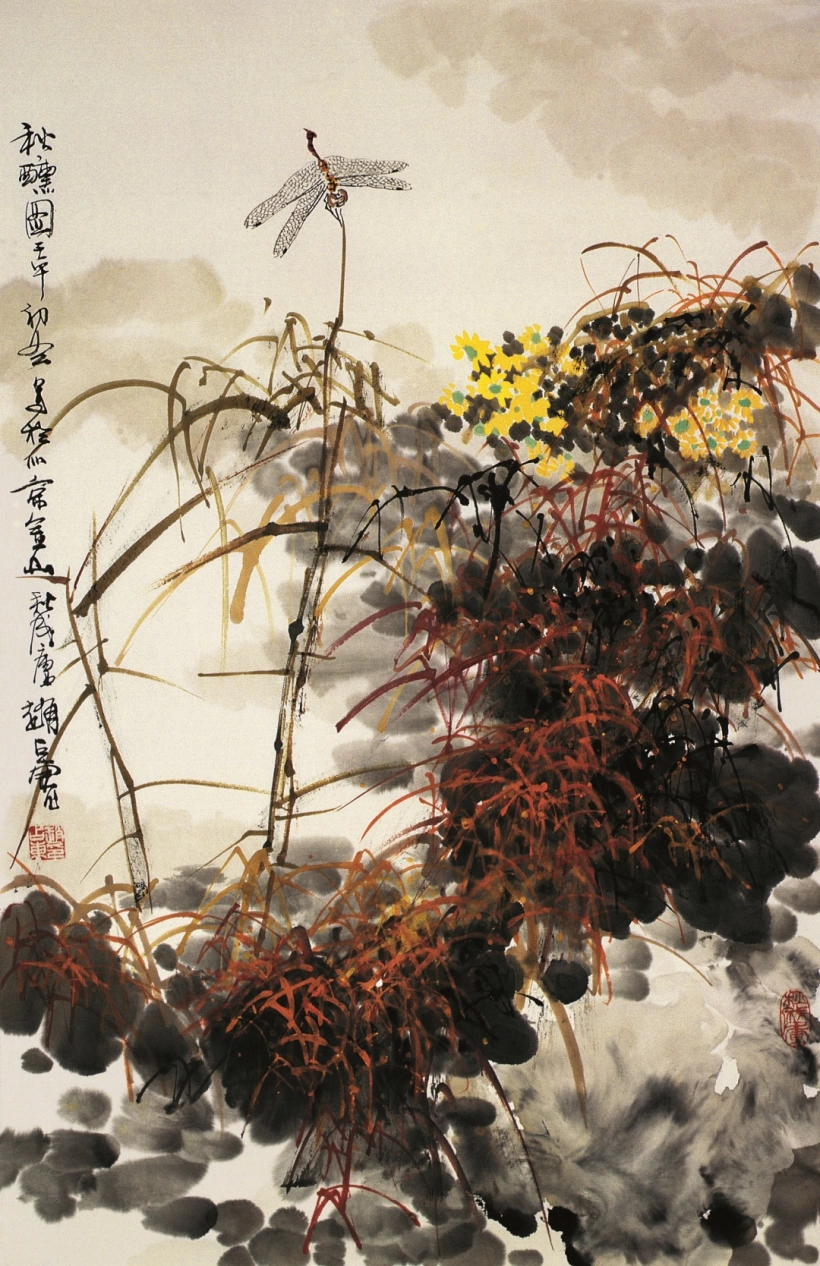 赵占东国画-传统笔墨和色彩的融合，把中国花鸟画的唯美推向极致插图6