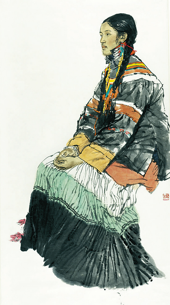 杨金星国画人物画作品鉴赏定制插图1