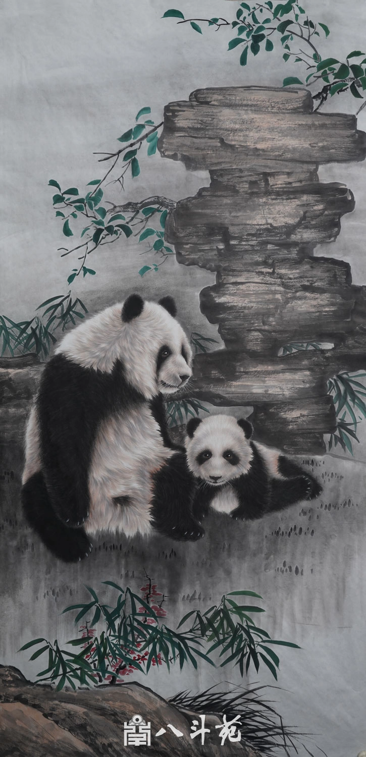 朱绍城工笔动物画系列欣赏之熊猫-作品定制收藏插图12
