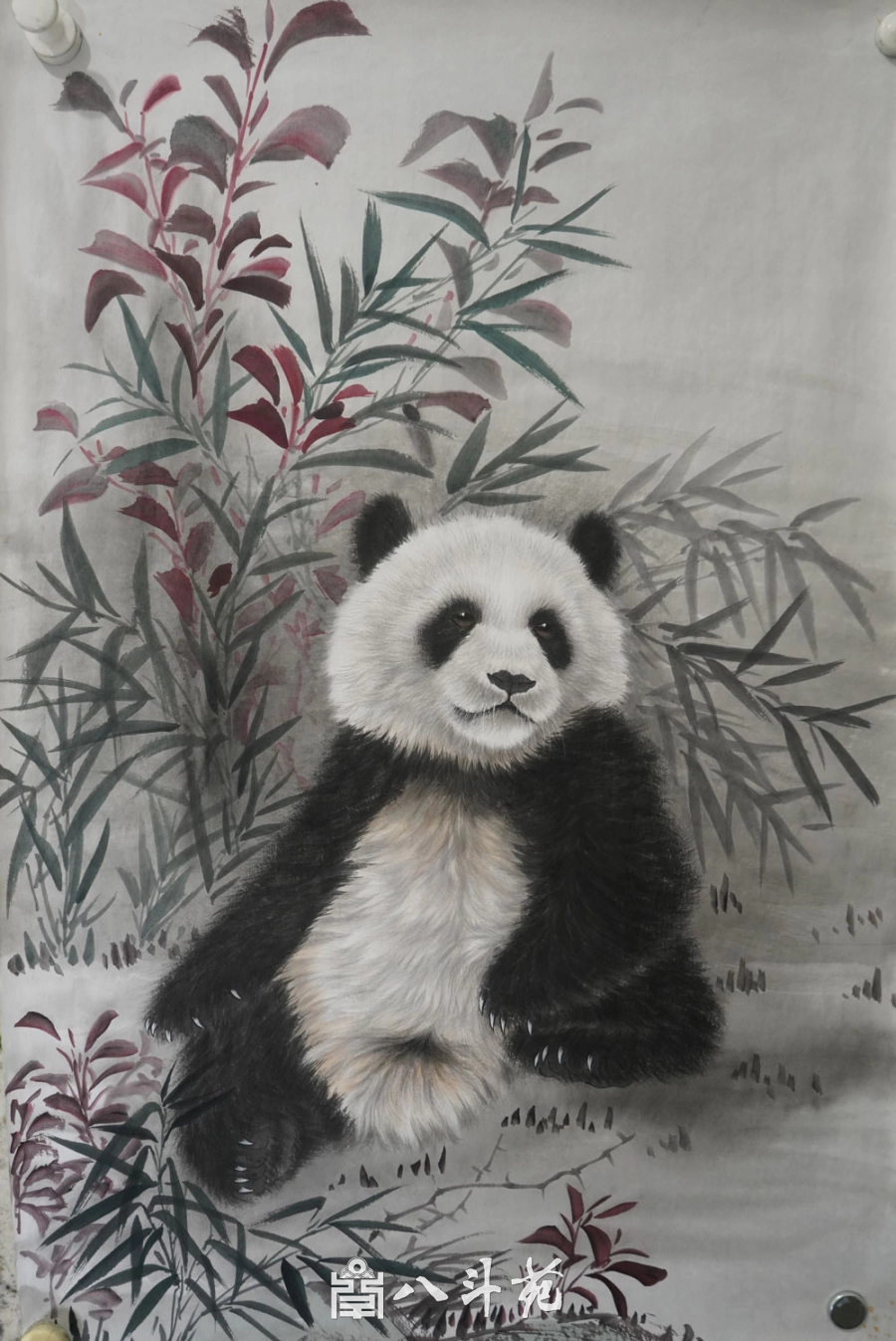 朱绍城工笔动物画系列欣赏之熊猫-作品定制收藏插图11