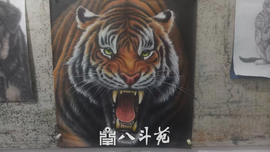 朱绍城工笔动物画系列欣赏之老虎-作品定制收藏插图23