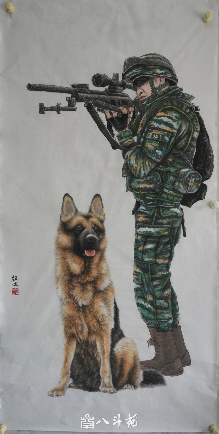 朱绍城工笔动物画系列欣赏之人物画-作品定制收藏插图2