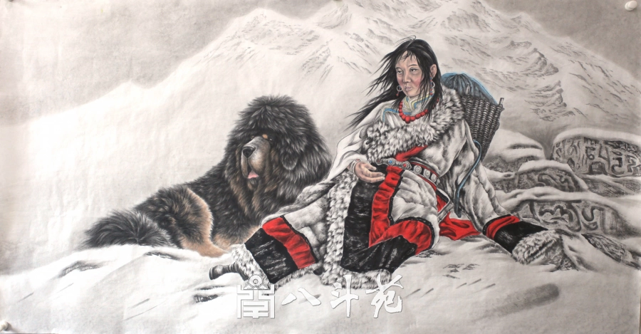 朱绍城工笔动物画虎豹狼熊猫狗兔栩栩如生-作品定制收藏插图12中国题字网