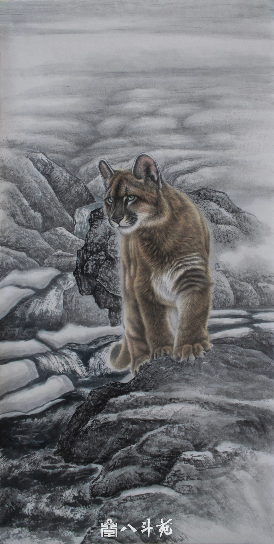 朱绍城工笔动物画系列欣赏之狼狐豹-作品定制收藏插图12