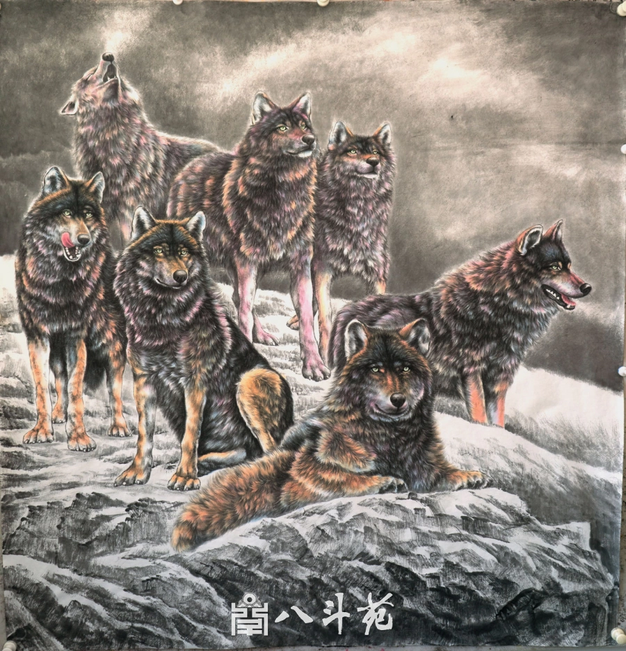 朱绍城工笔动物画虎豹狼熊猫狗兔栩栩如生-作品定制收藏插图5中国题字网