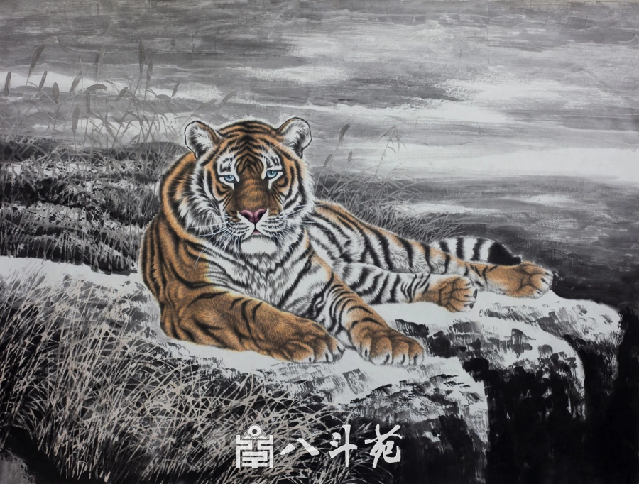 朱绍城工笔动物画系列欣赏之老虎-作品定制收藏插图21