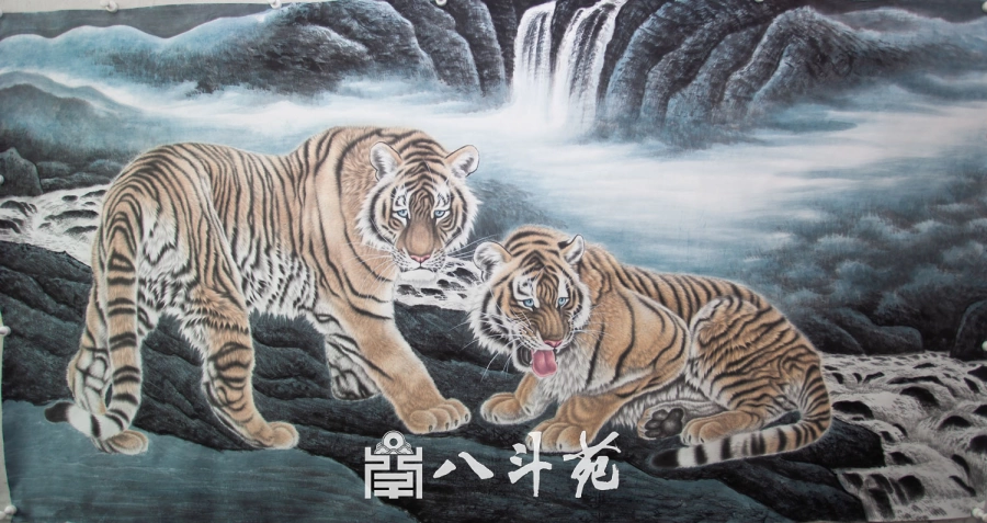 朱绍城工笔动物画系列欣赏之老虎-作品定制收藏插图13
