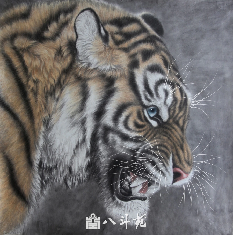 朱绍城工笔动物画系列欣赏之老虎-作品定制收藏插图12