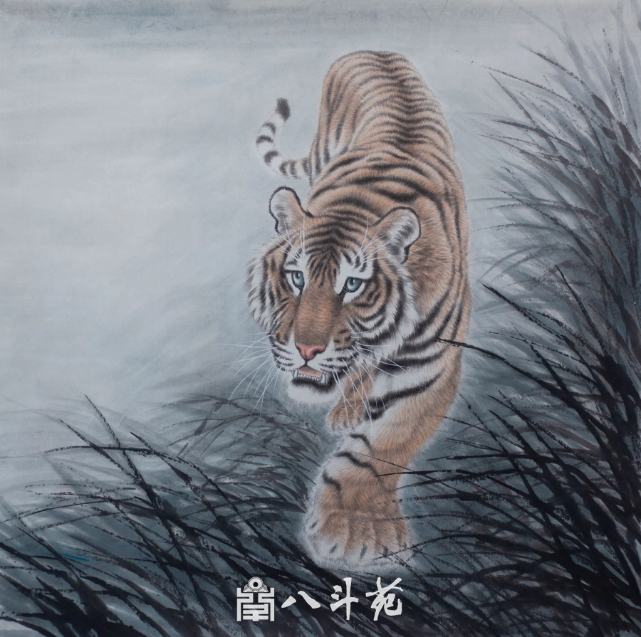朱绍城工笔动物画系列欣赏之老虎-作品定制收藏插图11