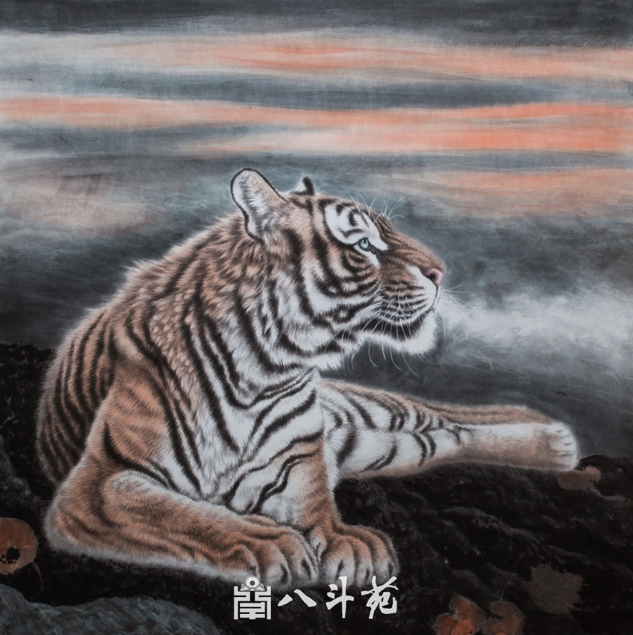 朱绍城工笔动物画系列欣赏之老虎-作品定制收藏插图10