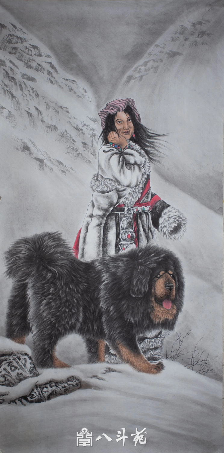 朱绍城工笔动物画系列欣赏之人物画-作品定制收藏插图12