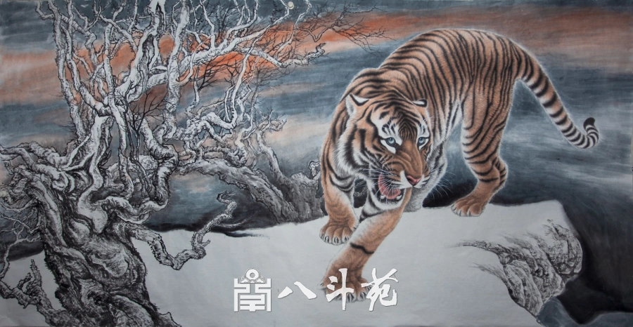 朱绍城工笔动物画虎豹狼熊猫狗兔栩栩如生-作品定制收藏插图中国题字网