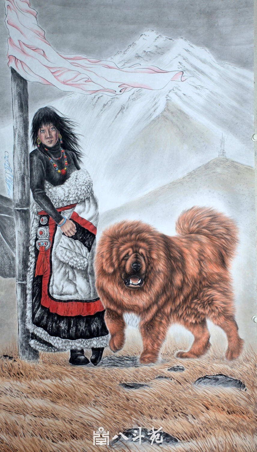 朱绍城工笔动物画系列欣赏之人物画-作品定制收藏插图9